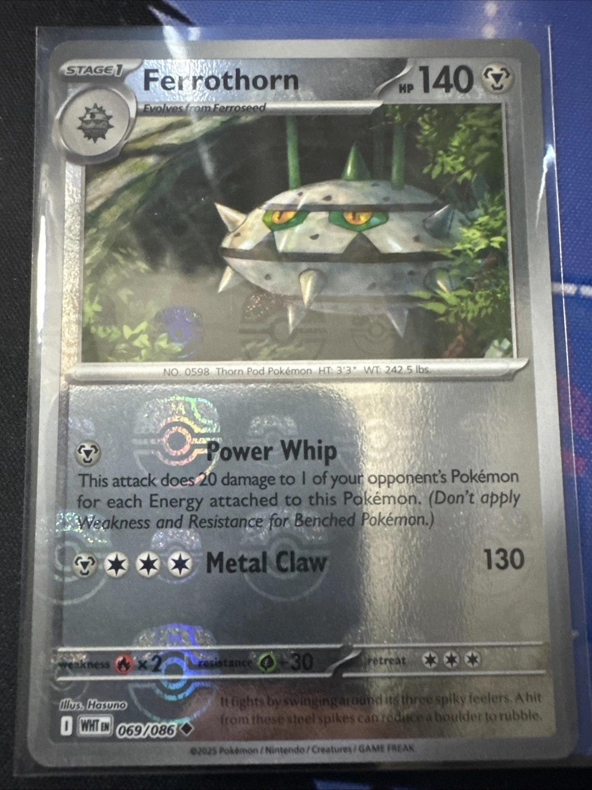 White Flare Ferrothorn [Master-Ball] Pokémon card